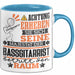 Bassgitarrist Geschenk Tasse Lustiger Spruch Erheben Sie Sich Der Bassgitarrist Betritt den Raum Blau Trendation