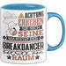 Breakdancer Geschenk Tasse Lustiger Spruch Erheben Sie Sich Der Breakdancer Betritt den Raum Blau Trendation