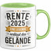 Rentner Pensionär Sarkasmus Tasse Geschenk Lustige Geschenkidee Spruch Rente 2025 Eine Legende Verlässt Das Gelände Grün Trendation