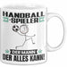 Handballspieler Tasse Geschenk für Handballspieler Der Mann Der Alles Kann Geschenkidee zum Geburtstag Weiß Trendation