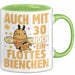 30. Geburtstag Tasse Geschenk Frauen Mutter Lustig Auch mit 30 Noch Ein Flottes Bienchen Kaffee-Becher Grün Trendation