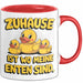 Quietscheente Tier Tasse Geschenk Lustige Geschenkidee Spruch Zuhause Ist Wo Meine Enten Sind Rot Trendation