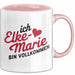 Elke-Marie Tasse Geschenk Ich Bin Vollkommen Elke-Marie Geschenkidee Geburtstag Rosa Trendation