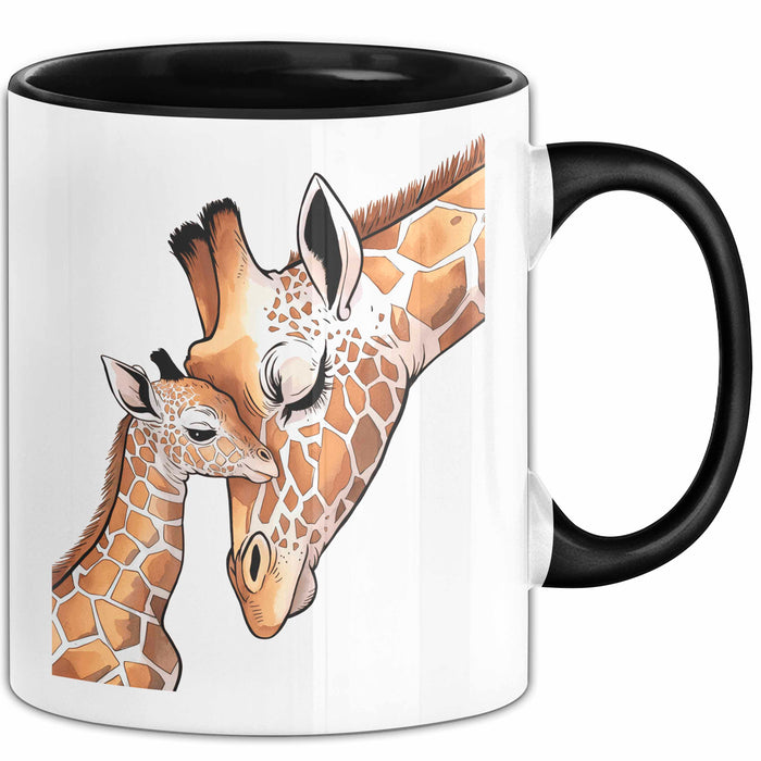Giraffenmama Tasse Geschenk Lustige Geschenkidee Spruch Schwarz Trendation