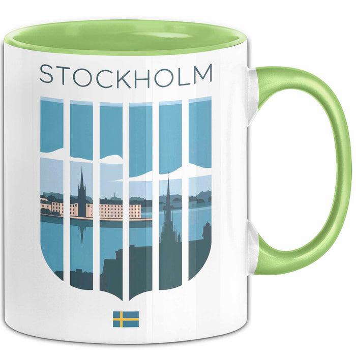 Schweden Skandinavien Schwedisch Tasse Geschenk Lustige Geschenkidee Spruch Grün Trendation