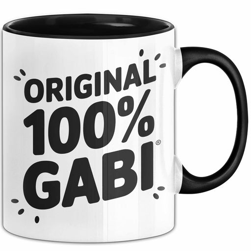 Gabi Tasse Geschenk Original 100% Gabi Geschenkidee Geburtstag Schwarz Trendation