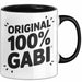 Gabi Tasse Geschenk Original 100% Gabi Geschenkidee Geburtstag Schwarz Trendation