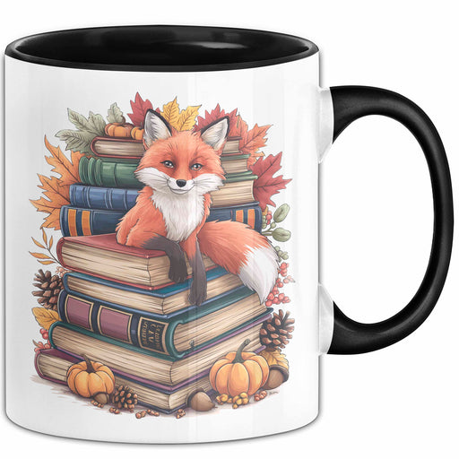 Fuchs Tierliebhaber Tasse Geschenk Lustige Geschenkidee Spruch Ästhetischer Fuchs Mit Buchlesung Trendation