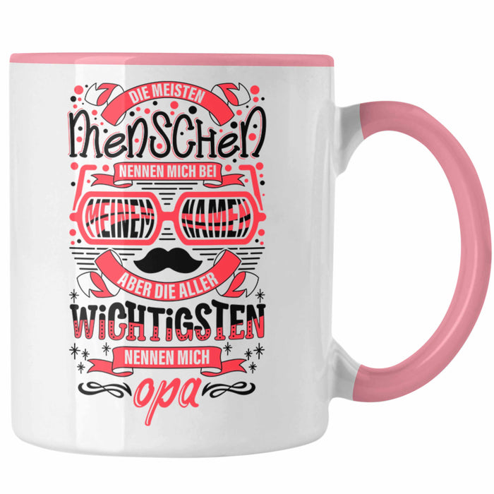 Opa Tasse Geschenk von Enkel Enkelin Bester Opa Der Welt Tasse Geschenkidee Bester Opa Der Welt Rosa Trendation
