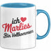 Marlies Tasse Geschenk Ich Bin Vollkommen Marlies Geschenkidee Geburtstag Blau Trendation
