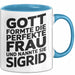 Sigrid Tasse Geschenk Gott Formte Die Perfekte Frau Sigrid Geschenkidee Blau Trendation