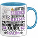 Mountainbike-Guide Geschenk Tasse Lustiger Spruch Erheben Sie Sich Der Mountainbike-Guide Betritt den Raum Blau Trendation