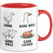 Gans Vogel Tasse Geschenk Lustige Geschenkidee Spruch Rot Trendation