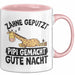 Zähne Geputzt Pipi Gemacht Gute Nacht Tee-Tasse Geschenk Kaffee-Becher Rosa Trendation
