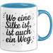 Silke Tasse Geschenk Wo Eine Silke Ist Ist Auch Ein Weg Geschenkidee Becher mit Name Blau Trendation
