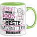 Beste Katzensitterin Der Welt Tasse Geschenk für Eine Katzensitterin Geprüft Und Sicher Geschenkidee Geburtstag Weihnachten Grün Trendation