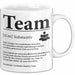 Büroarbeit Kollege Tasse Geschenk Lustige Geschenkidee Spruch Team Definition Weiß Trendation