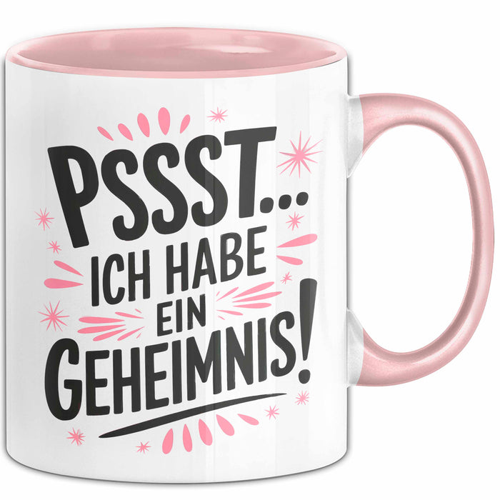 Big Sister Ältere Geschwister Schwestern Tasse Becher Geschenk Lustige Geschenkidee Spruch Ich Habe Ein Geheimnis Rosa Trendation