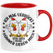 Hühner Tasse Geschenk Hühnerflüsterin Huhn Geschenkidee Kaffee-Becher Landwirt Bauer Landiwrtin Rot Trendation