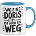 Doris Tasse Geschenk Wo Eine Doris Ist Ist Auch Ein Weg Geschenkidee Becher mit Name Blau Trendation
