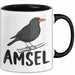 Amsel Vogel Tasse Geschenk Vogelbeobachter Ornithologe Biologe Trendation