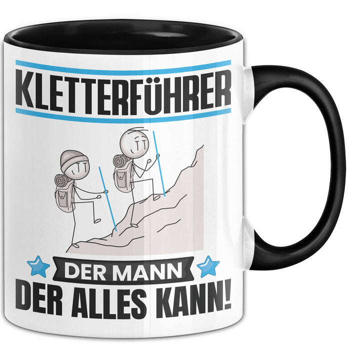 Kletterführer Tasse Geschenk für Kletterführer Der Mann Der Alles Kann Geschenkidee zum Geburtstag Schwarz Trendation