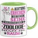 Zoologe Geschenk Tasse Lustiger Spruch Erheben Sie Sich Der Zoologe Betritt den Raum Grün Trendation