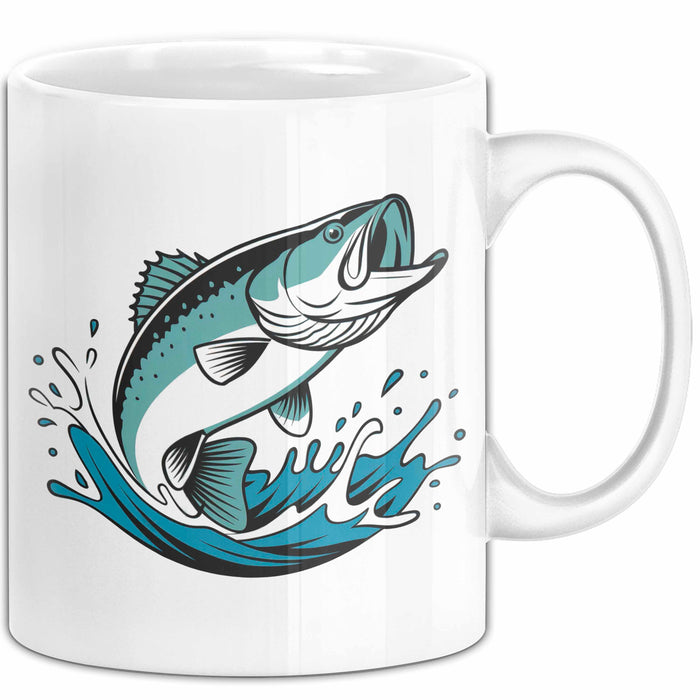 Angler Tasse Geschenkidee Angelbegeisterter Lustiger Spruch Geschenkidee Lustig Weiß Trendation