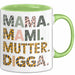 Mama Muttertag Tasse Becher Geschenk Lustige Geschenkidee Spruch Mama Mami Mutter Digga Grün Trendation