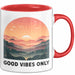 Positive Vibes Tasse Geschenk Lustige Geschenkidee Spruch Für Glückliche Seelen Rot Trendation