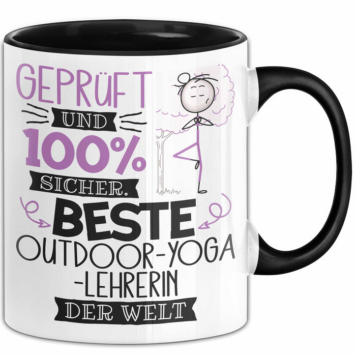 Beste Outdoor-Yoga-Lehrerin Der Welt Tasse Geschenk für Eine Outdoor-Yoga-Lehrerin Geprüft Und Sicher Geschenkidee Geburtstag Weihnachten Trendation