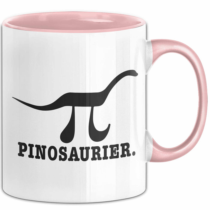 Pinosaurier Pi + Dinosaurier Tasse Geschenk Lustiger Mathe Becher Rosa Trendation