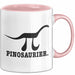 Pinosaurier Pi + Dinosaurier Tasse Geschenk Lustiger Mathe Becher Rosa Trendation