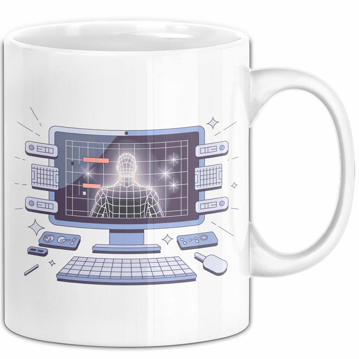 3D Modellierer Tasse Geschenk Lustige Geschenkidee Spruch Für Digitale Bildhauer Weiß Trendation