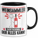 Weinsammler Tasse Geschenk für Weinsammler Der Mann Der Alles Kann Geschenkidee zum Geburtstag Schwarz Trendation