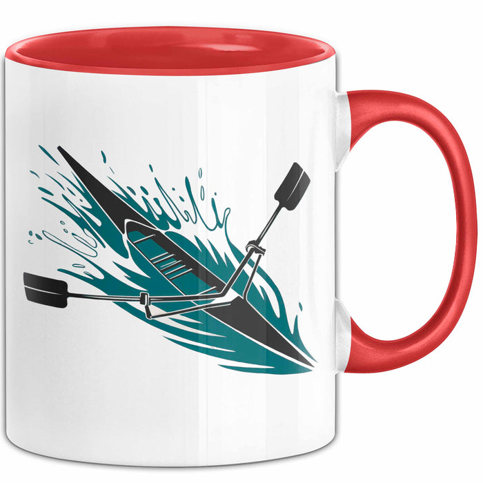 Ruder Enthusiast Tasse Geschenkidee für Rudercrew Fans Rot Trendation
