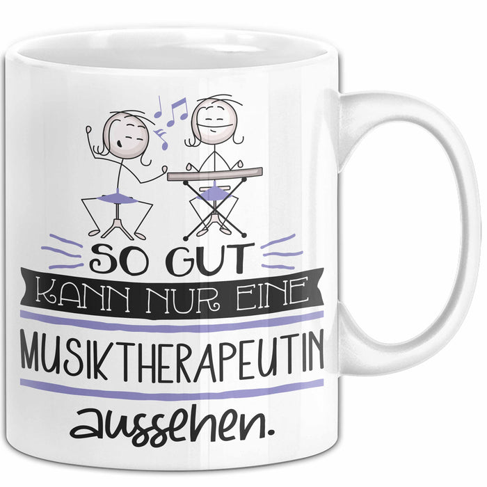 Musiktherapeutin Geschenk Tasse So Gut Kann Nur Eine Musiktherapeutin Aussehen Geschenkidee Geburtstag Weihnachten Lustig Weiß Trendation