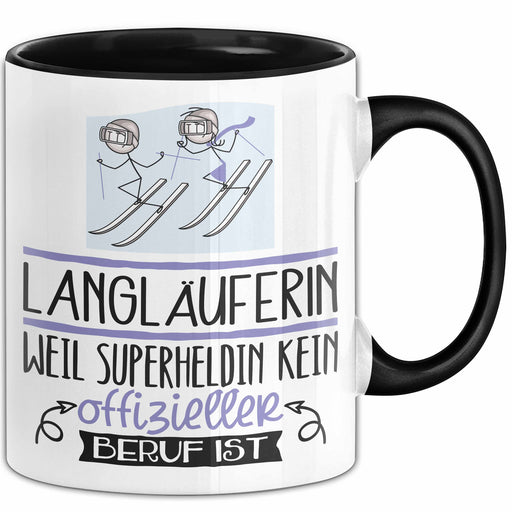 Langläuferin Geschenk Tasse Lustiger Spruch Langläuferin Weil Superheldin Kein Offizieller Beruf Ist Geschenkidee Trendation