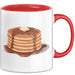 Pfannkuchen Süchtiger Tasse Geschenkidee für Morgen Stapel Rot Trendation
