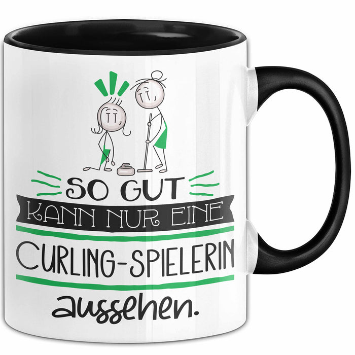 Curling-Spielerin Geschenk Tasse So Gut Kann Nur Eine Curling-Spielerin Aussehen Geschenkidee Geburtstag Weihnachten Lustig Trendation