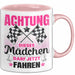 Führerschein Bestanden Geschenk Tasse Bestandener Führerschein Achtung Dieses Mädchen Darf Jetzt Fahren Fahrschule Kaffee-Becher Rosa Trendation