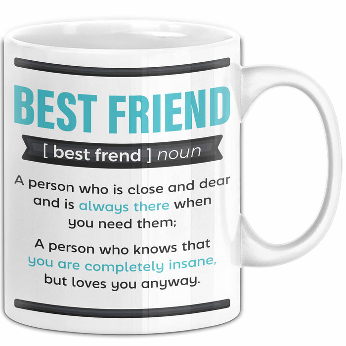 Tasse Geschenk Best Friend Definition Lustiger Spruch Becher Weiß Trendation