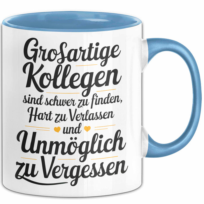 Bürokollege Tasse Geschenkidee Tolle Kollegen Sind Selten Blau Trendation