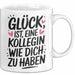 Office Arbeitskollege Tasse Geschenk Lustige Geschenkidee Spruch Glück Ist Eine Kollegin Wie Dich Zu Haben Weiß Trendation