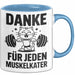 Fußballtrainer Fußballteam Tasse Geschenk Lustige Geschenkidee Spruch Danke Für Jeden Muskelkater Blau Trendation