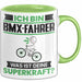 BMX-Fahrer Tasse Geschenk für BMX-Fahrer Geburtstag Lustiger Spruch Kaffee-Becher Was Ist Deine Superkraft Grün Trendation