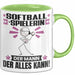 Softballspielerin Tasse Geschenk für Softballspielerin Der Mann Der Alles Kann Geschenkidee zum Geburtstag Grün Trendation
