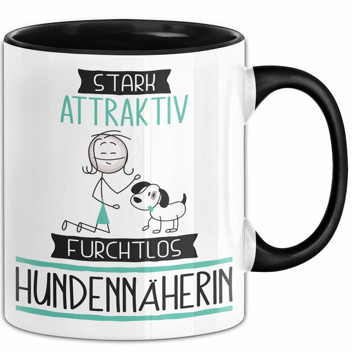 Hundennäherin Tasse Geschenk Becher Stark Attraktiv Furchtlos Hundennäherin Lustige Geschenkidee Trendation