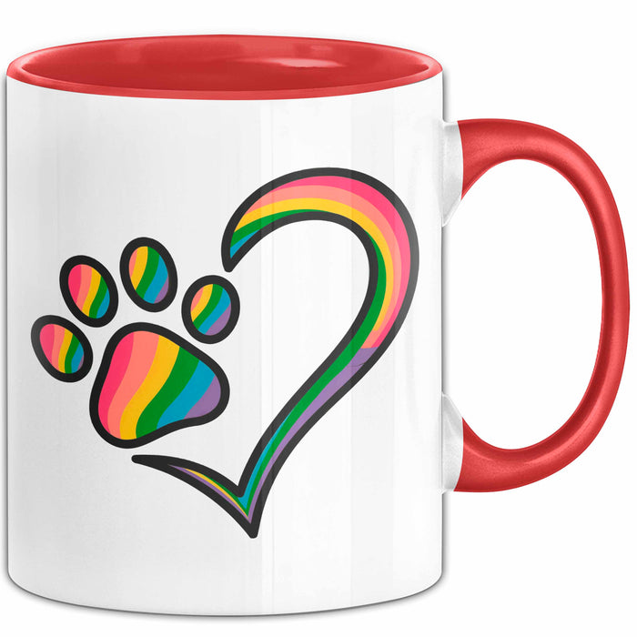 Hund Tierliebhaber Tasse Geschenk Lustige Geschenkidee Spruch Rot Trendation