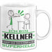 Kellner Geschenk Tasse Ich Bin Kellner Aber Sag Doch Einfach Superheld Lustige Geschenkdiee für Kellner Kaffee-Becher Weiß Trendation